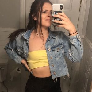 Yellow crop top
